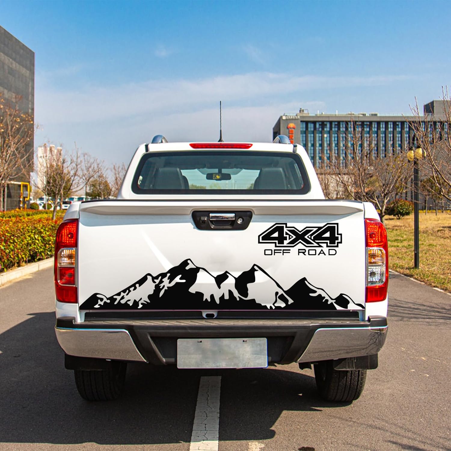 Etiqueta engomada del cuerpo del coche 4×4 Off-Road Pickup Truck Modelo Backup Car Tail Decoración Pegatina Negro YA35