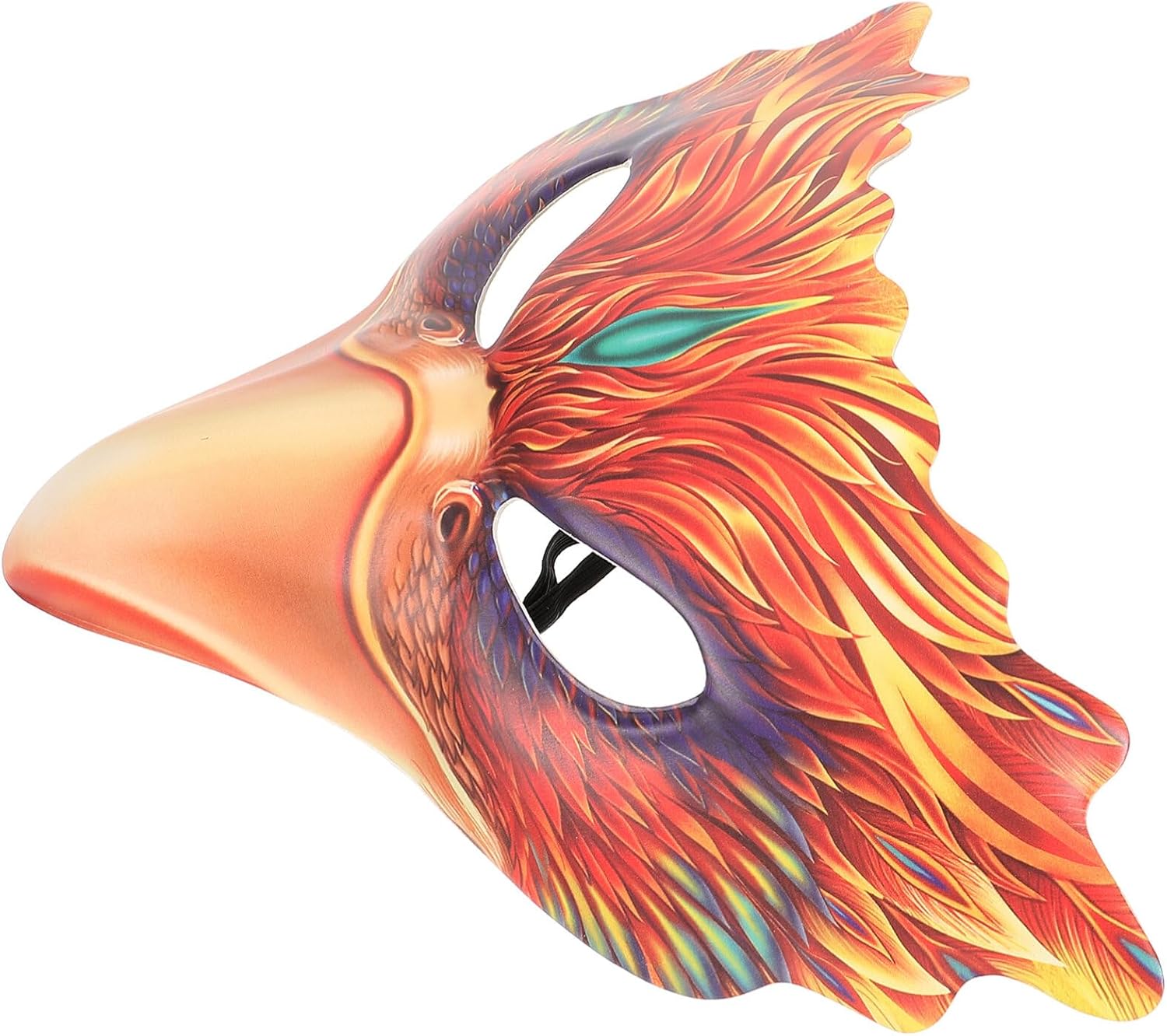 Healifty Máscara de pájaro de Halloween para mujer, media máscara, máscara de carnaval para fiesta de máscaras, máscara de fénix de fuego