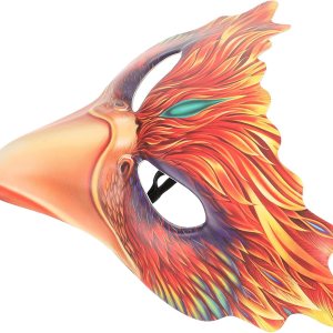 Healifty Máscara de pájaro de Halloween para mujer, media máscara, máscara de carnaval para fiesta de máscaras, máscara de fénix de fuego Healifty Máscara de pájaro de Halloween para mujer, media máscara, máscara de carnaval para fiesta de máscaras, máscara de fénix de fuego