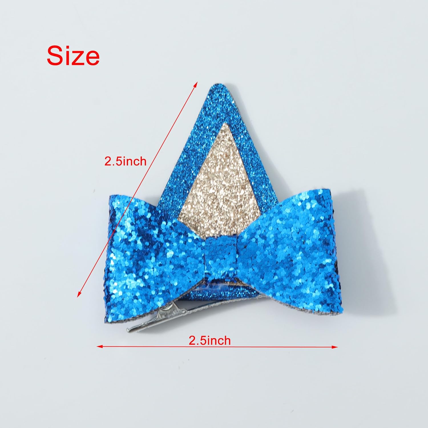 Sgehen 2 pares de pinzas para el pelo de orejas de perro azules y naranjas para niñas, accesorios de disfraz de Halloween, accesorios de disfraz de