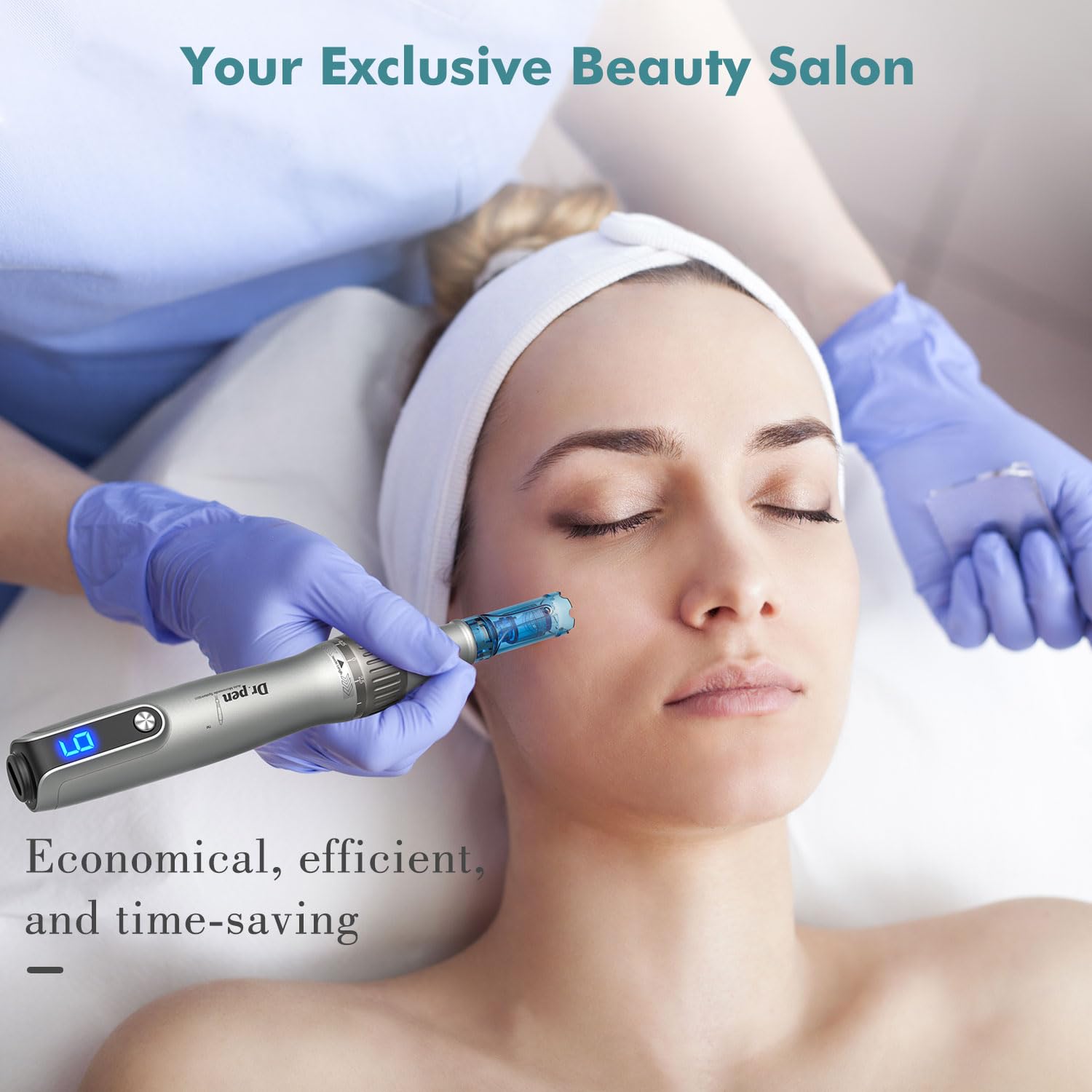 Dr. Pen M8S Microneedling Pen con 20 cartuchos de repuesto, kit de bolígrafo inalámbrico Derma Microneedle, herramientas profesionales para el