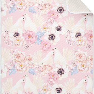 xigua Mantas de bebé de flores y palomas para niños y niñas, 30 x 40 pulgadas, manta súper suave para recién nacido, manta de doble capa para cuna, xigua Mantas de bebé de flores y palomas para niños y niñas, 30 x 40 pulgadas, manta súper suave para recién nacido, manta de doble capa para cuna,