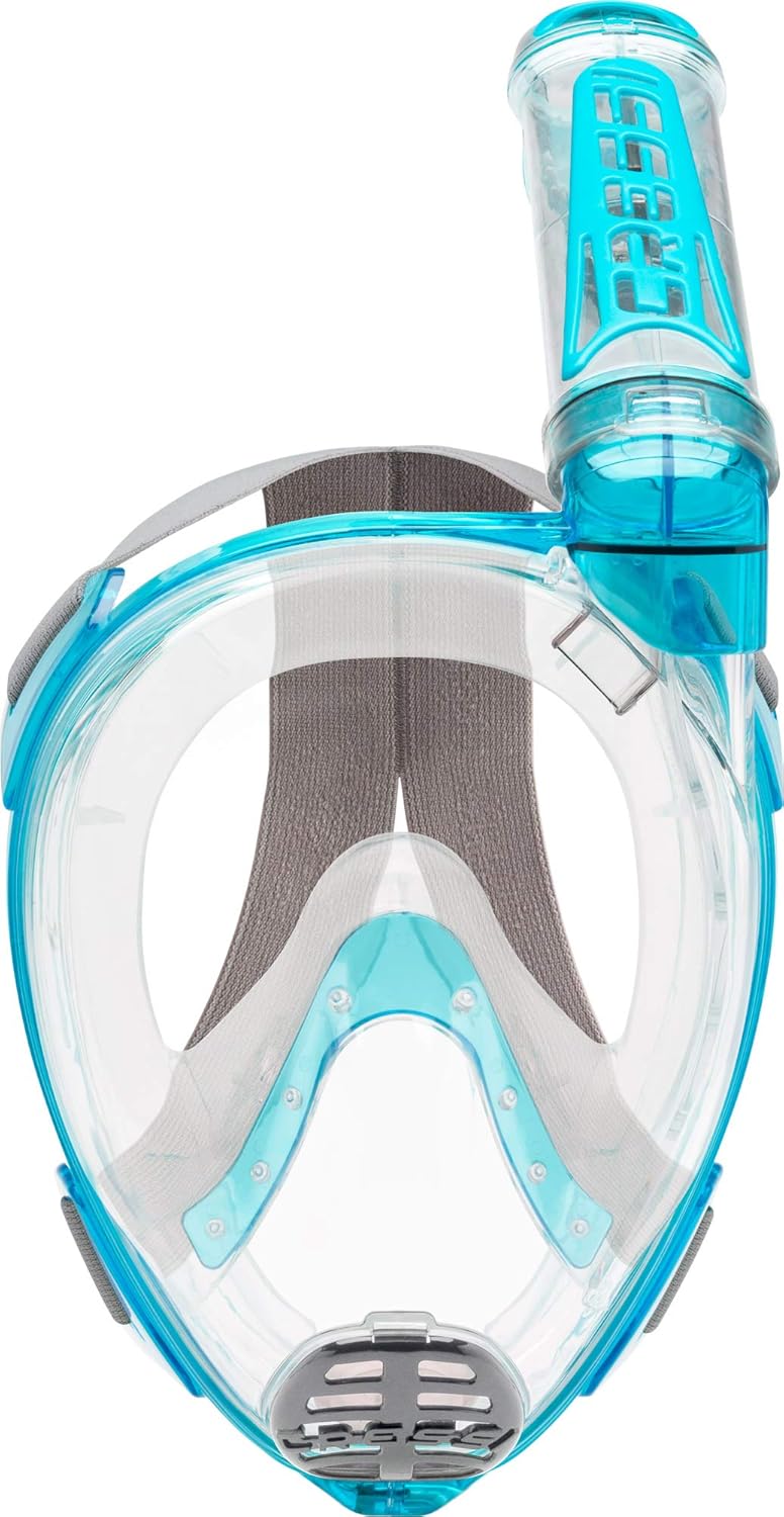 Cressi Máscara facial completa de snorkel para adultos – Vista amplia y clara, sistema antivaho – Respiración fácil la seguridad primero – Nuevo