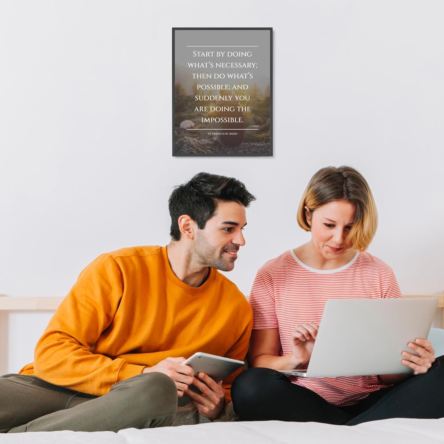 Start By Doing – Inspirational Wall Decor, Motivational Natural Wall Art Is A Great Quotes Photo Print For Living Room Decor, Office Decor, Library,
