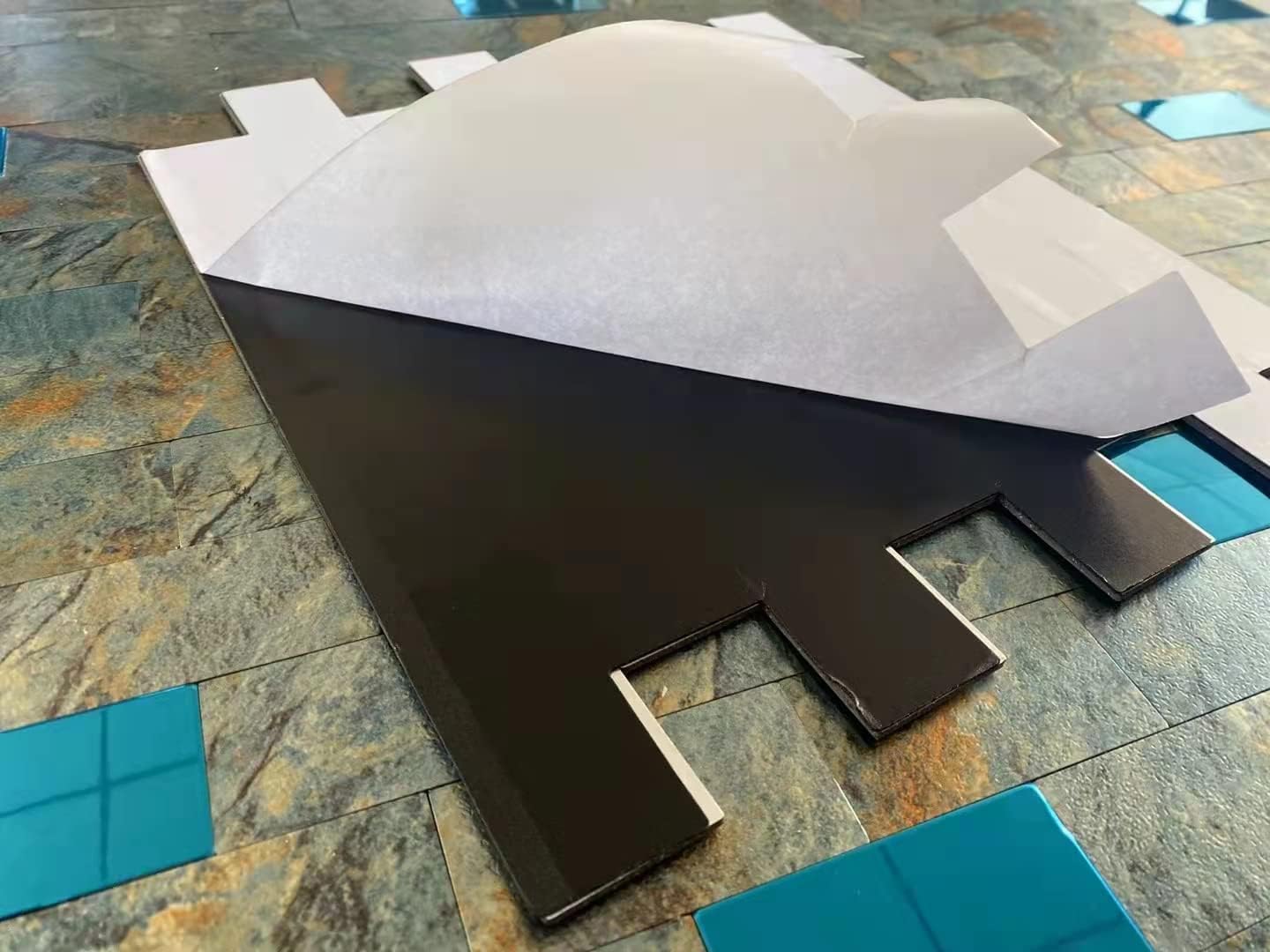 XUANINY 10 hojas de azulejos autoadhesivos para salpicaduras de muro, azulejos de metal y madera, de aluminio, para pegar en la cocina, tocadores de