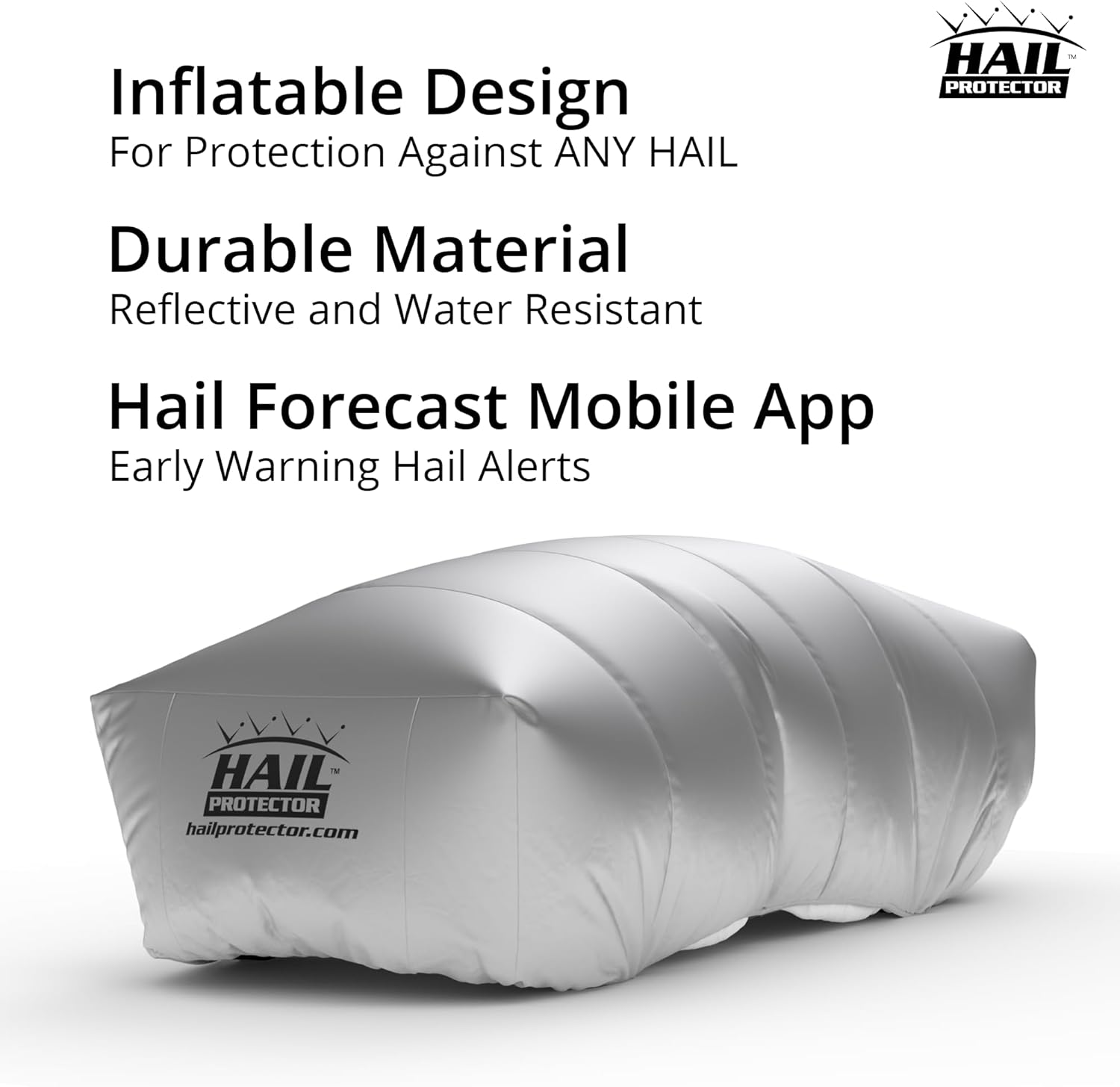 Hail Protector – Sistema de cubierta portátil para vehículo, tamaño SUV3 para camión, SUV o van