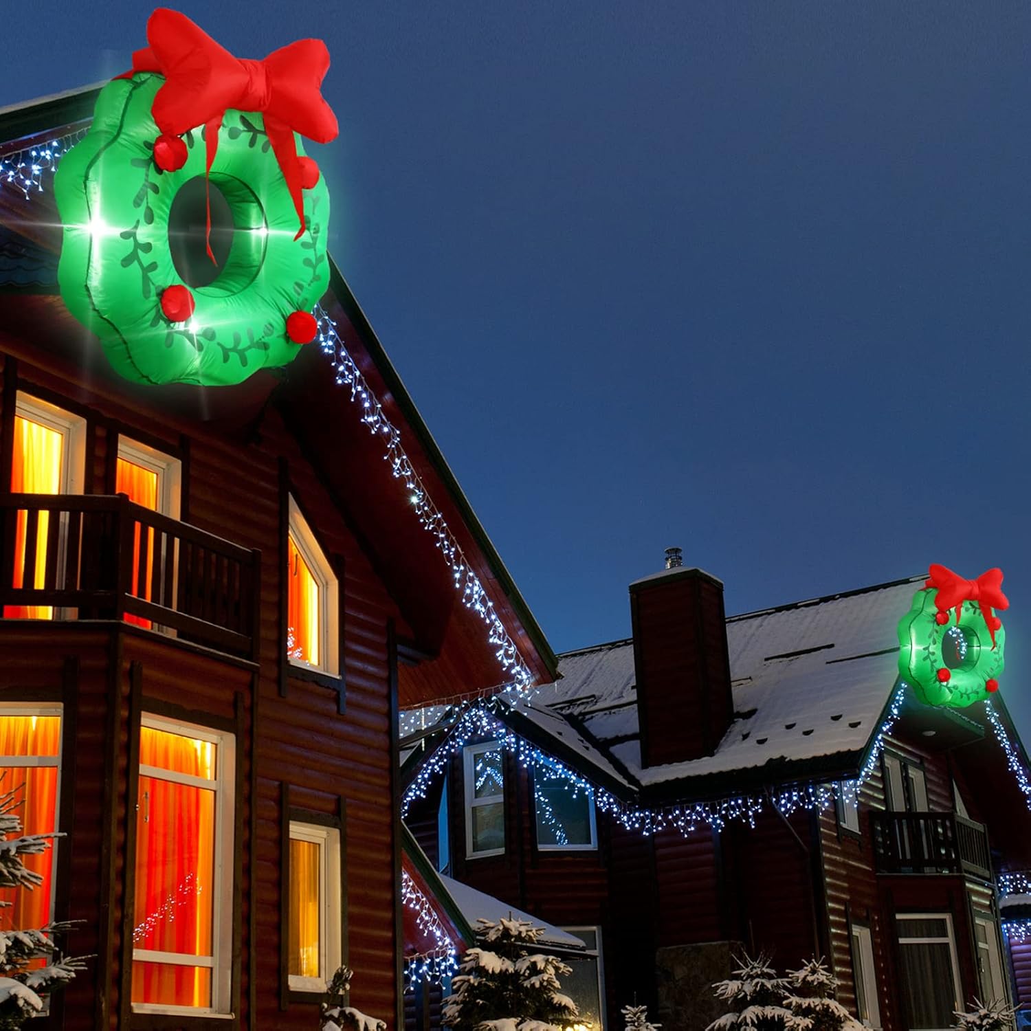 Luces LED inflables de Navidad de 3 pies, decoración de patio, decoración inflable para colgar de Navidad al aire libre, para césped, patio, jardín,