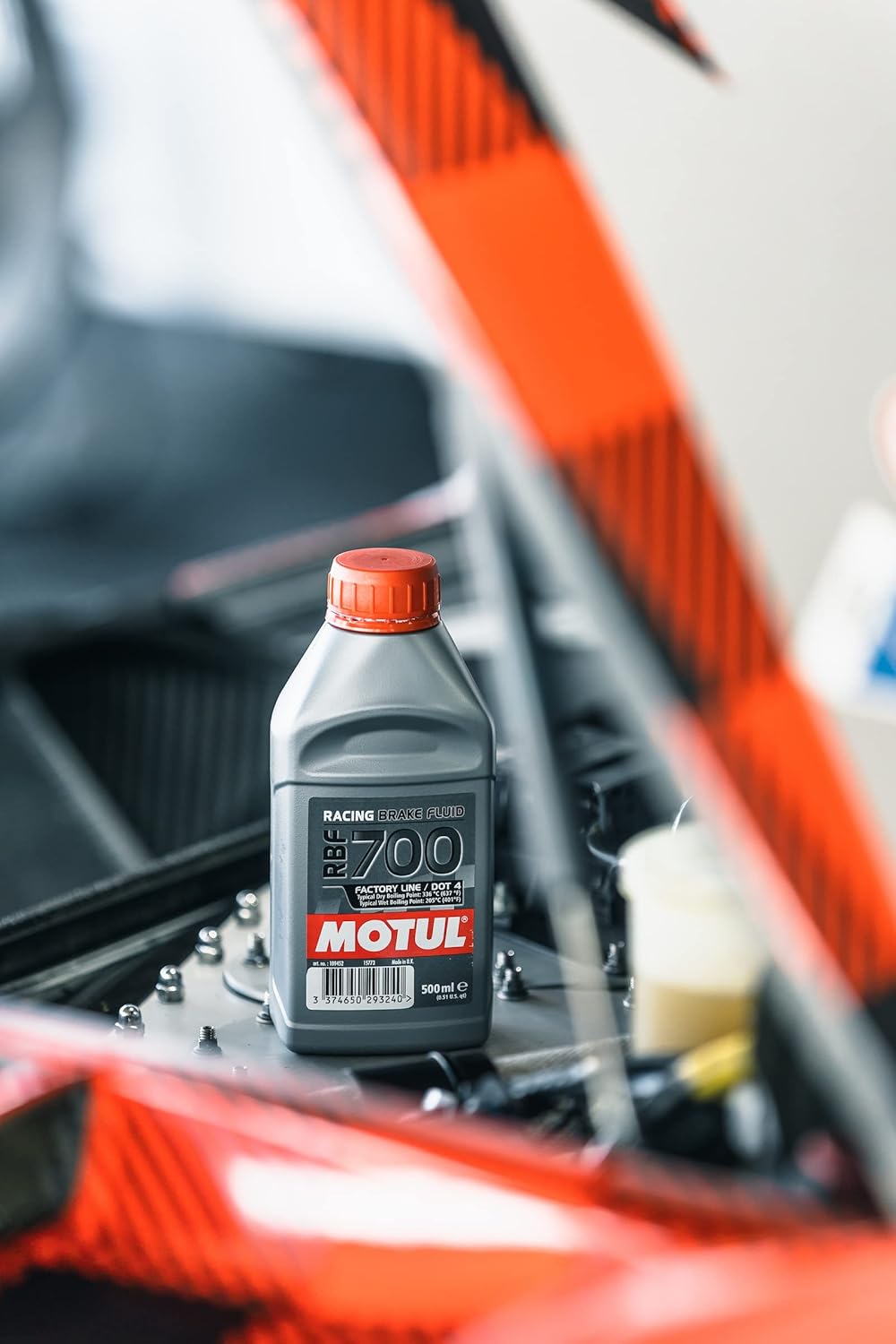 Motul 111257 RBF 700 Línea de fábrica Líquido de carreras de frenos Full Synthetic DOT 4 Temperatura extrema de alto rendimiento