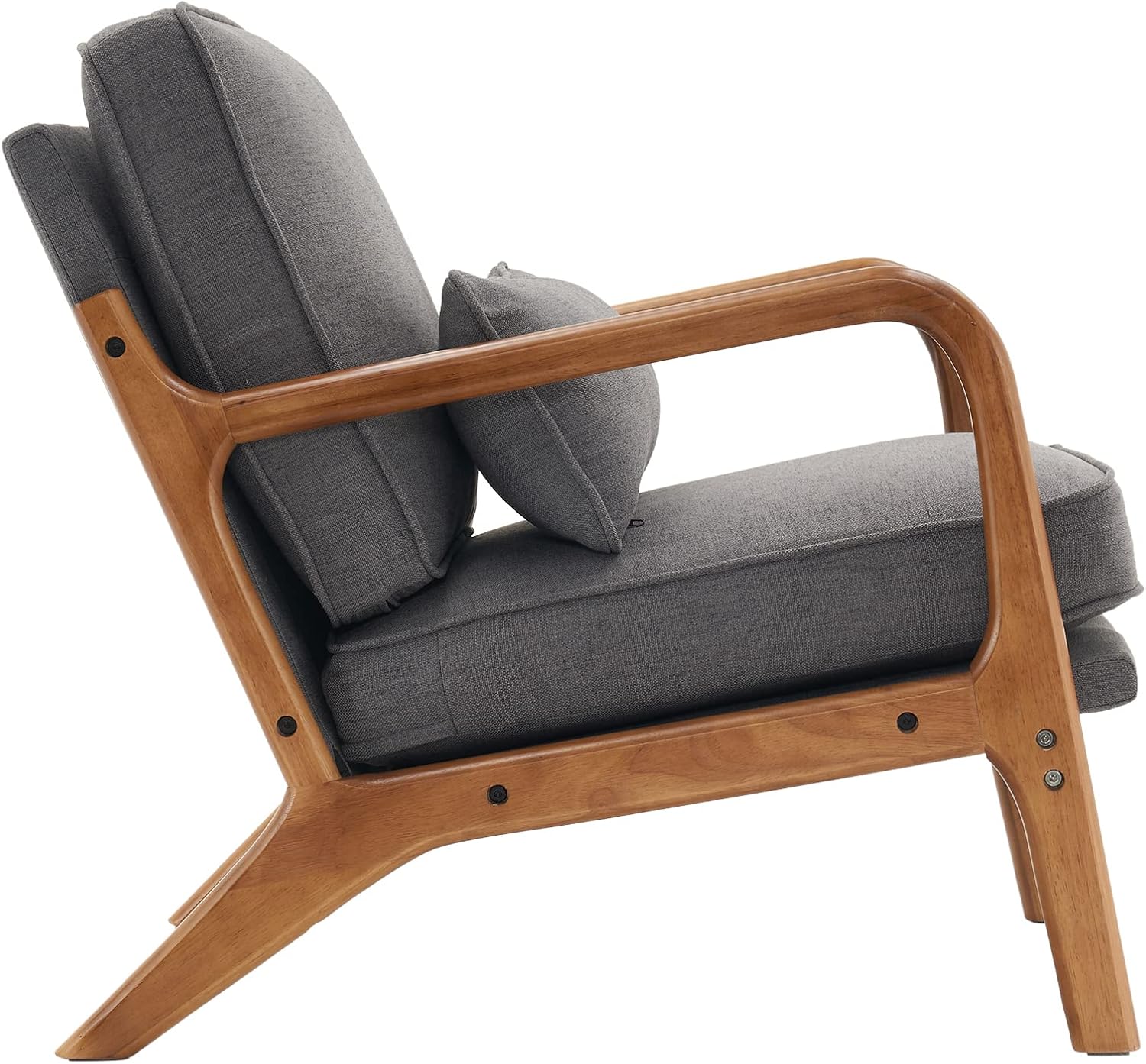 pazezog Silla decorativa para sala de estar, sillón tapizado moderno de mediados de siglo con almohada, sillón de lectura, sillas decorativas