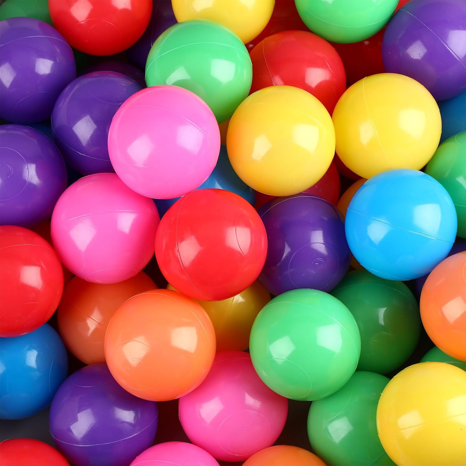 Shappy 50 bolas de plástico de 2.75 pulgadas, bolas oceánicas, a prueba de aplastamiento, mini bolas de juguete para niños y niñas, tiendas de