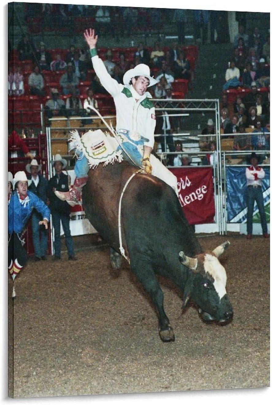 YokimA Lane Frost Riding Bull Poster Pintura Decorativa Lienzo Arte de Pared Pósters de Sala de Estar Dormitorio Pintura 12 x 18 pulgadas (11.8 x