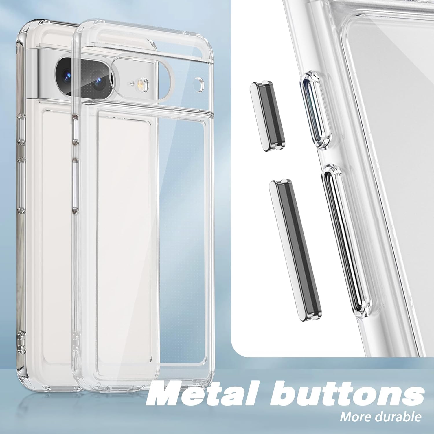 Seltureone Compatible con Google Pixel 8, TPU suave, a prueba de golpes, a prueba de arañazos, transparente