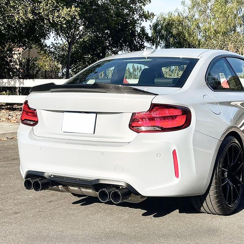 MCARCAR KIT Alerón de maletero de fibra de carbono real para BMW Serie 2 F22 Coupé y F87 M2 2014-2021 Tapa trasera Highkick Tail Wing Lip 220i 228i