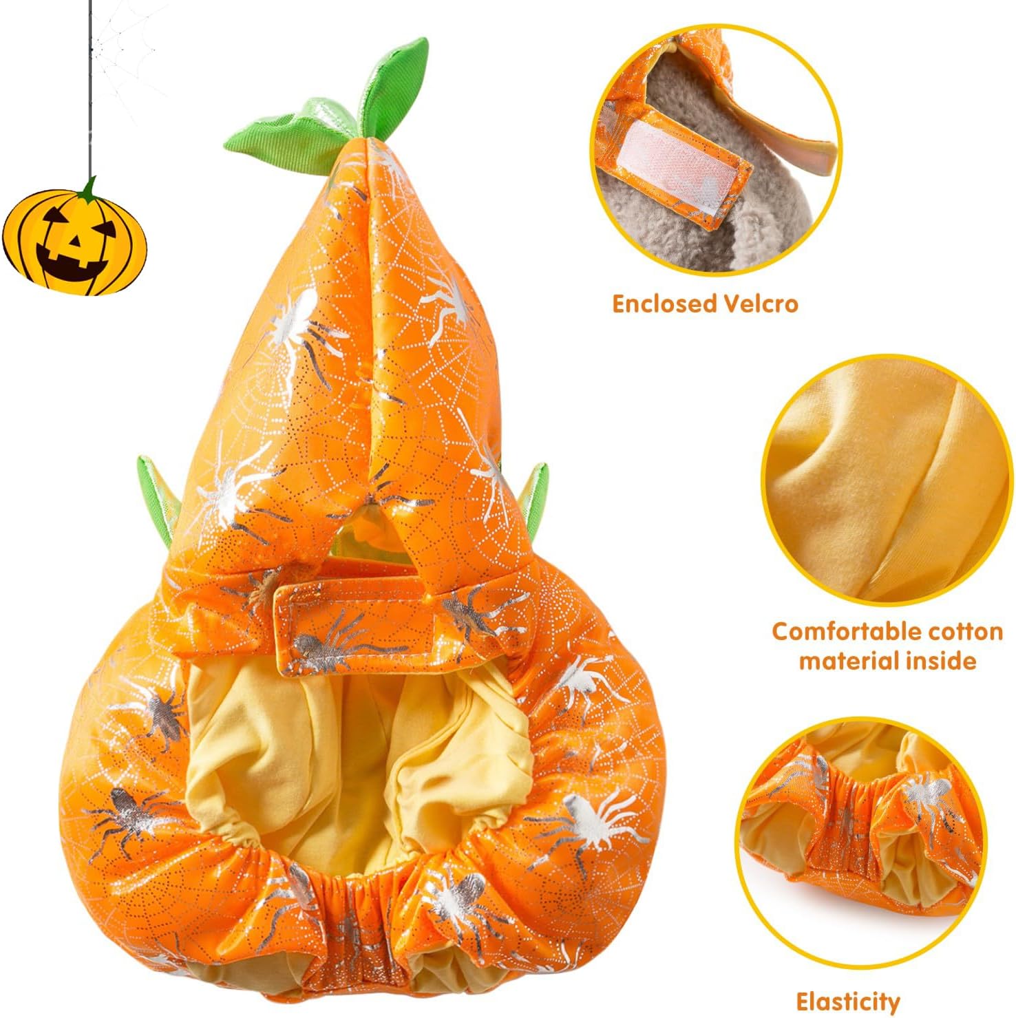 Otunrues Disfraz de calabaza para perro, gato, Halloween, Chucky, trajes de cosplay para mascotas, ropa divertida para mascotas, ropa linda para