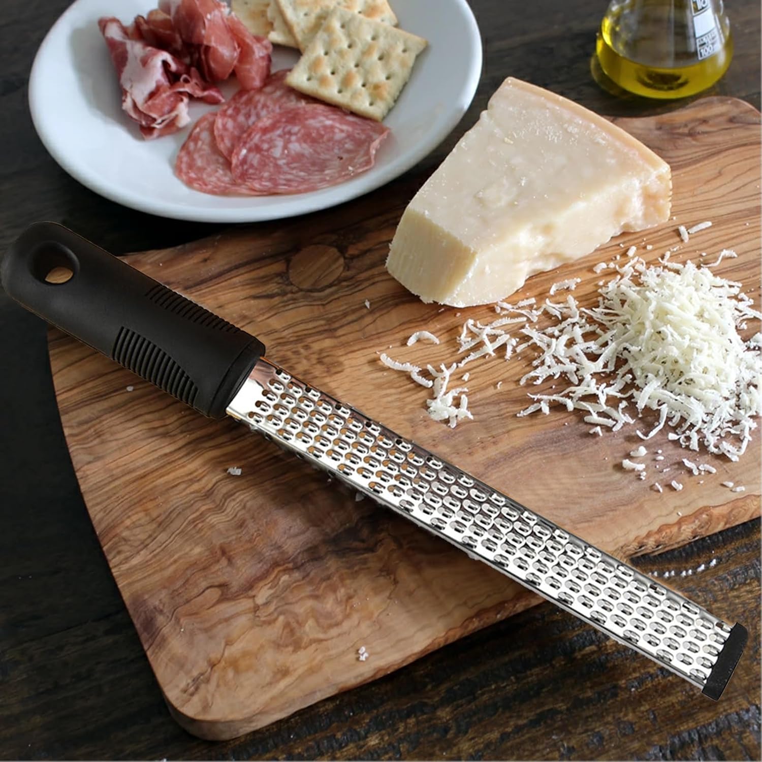 Rallador de limón Zester, rallador de cítricos, rallador de queso parmesano con asa, herramienta de rallador de limón para queso, cítricos, lima,
