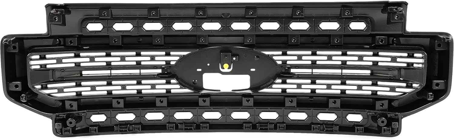 HECASA Rejilla superior delantera compatible con Ford F250 F350 2020-2022 Super Duty Parrilla de parachoques pintada de negro
