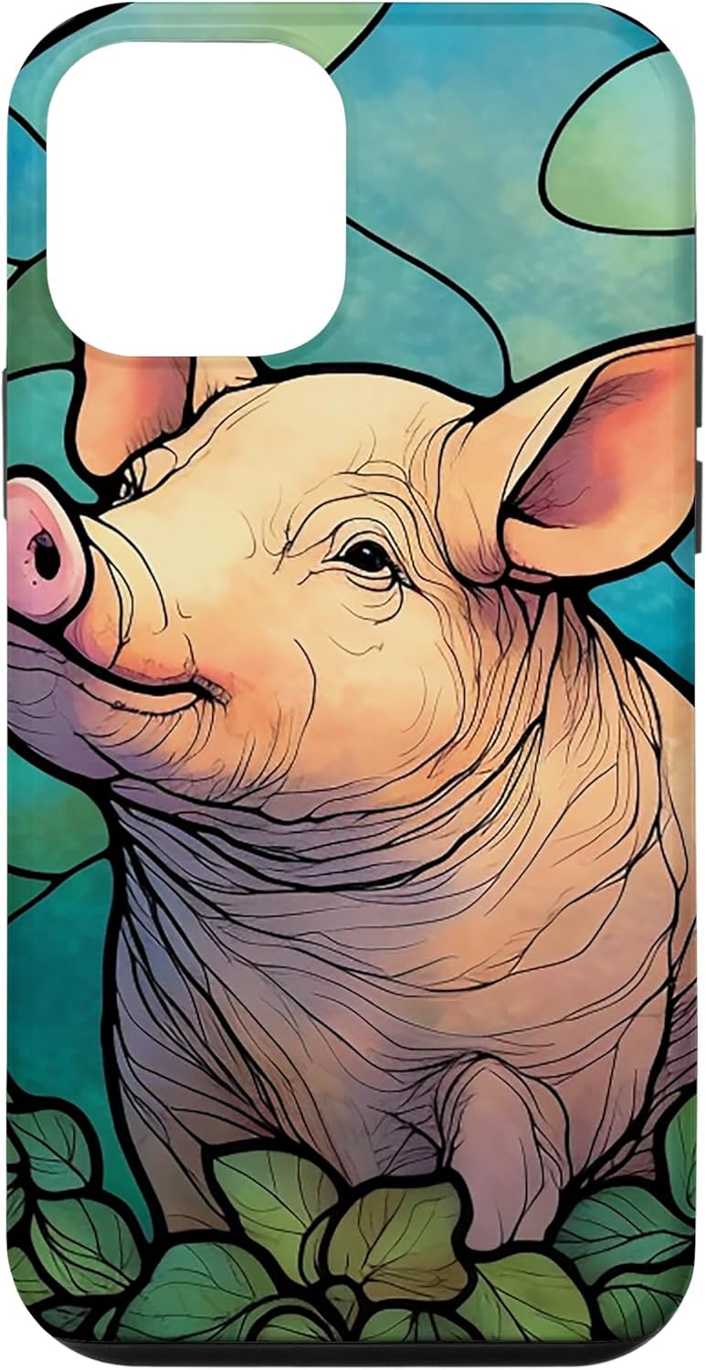 iPhone 12 mini Pig Stained Glass Case