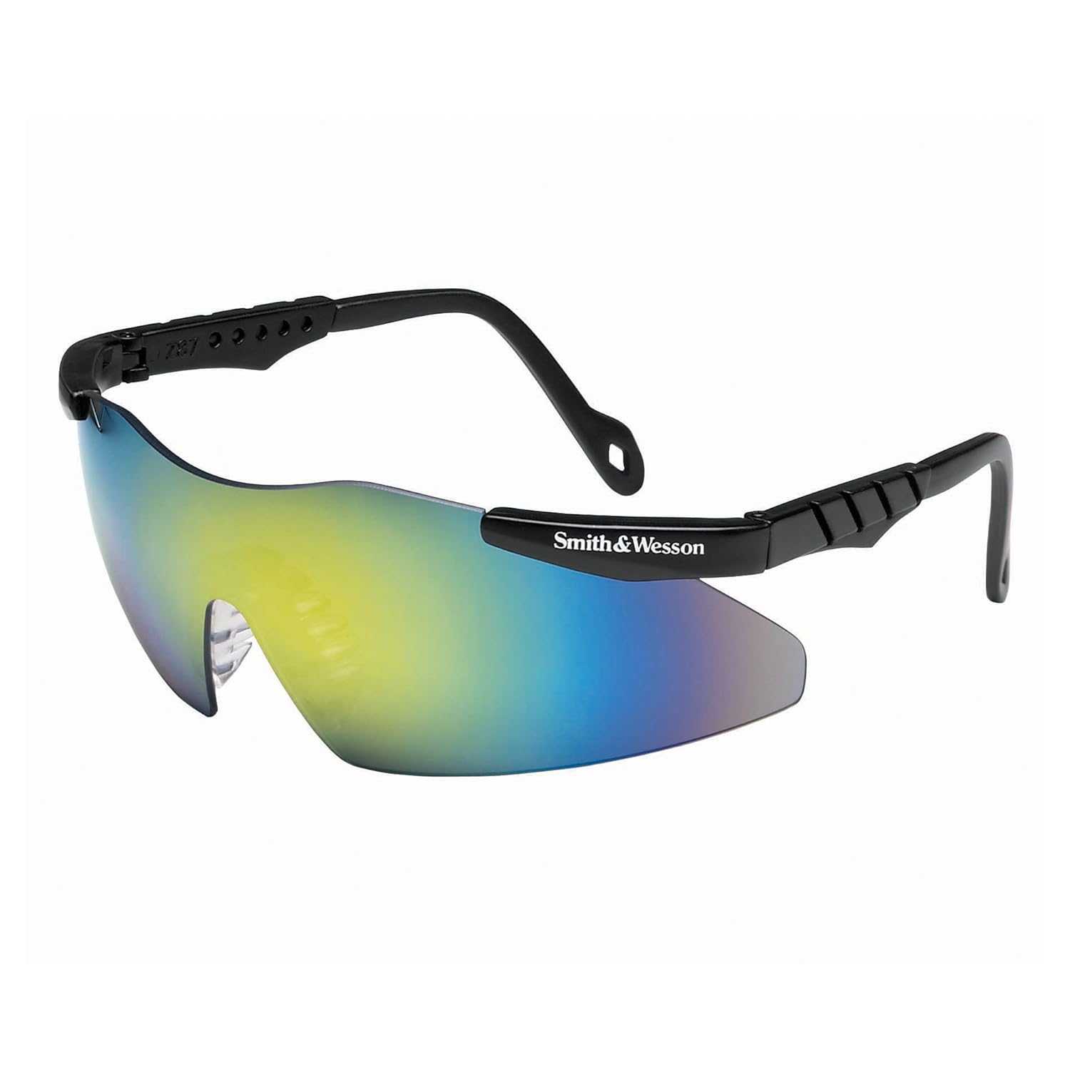 KLEENGUARD Smith & Wesson Magnum 3G Mini gafas de seguridad (20337), marco negro, lente espejo dorado, 12 paresestuche