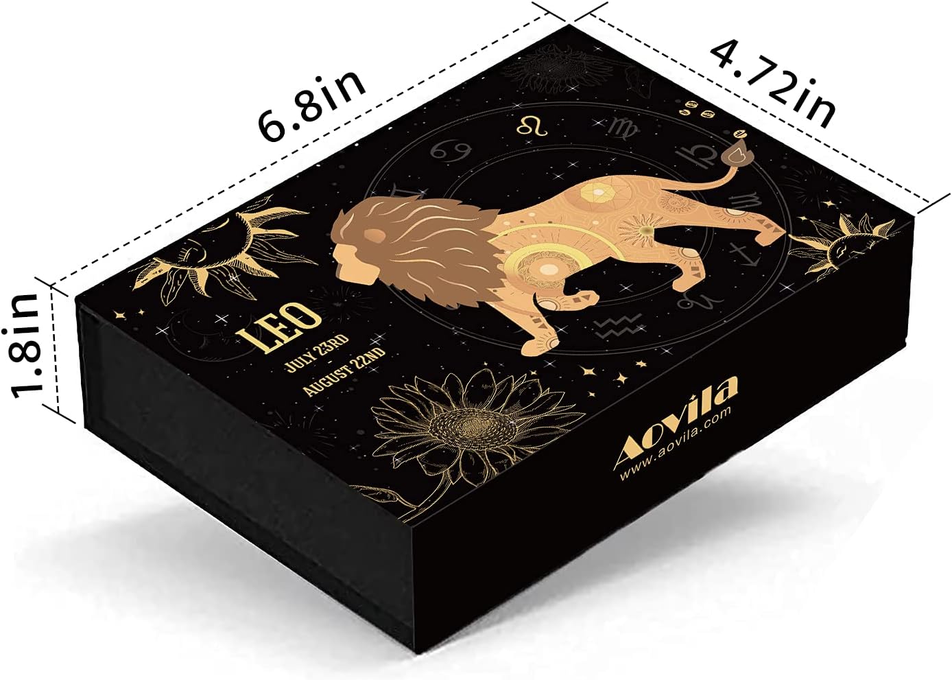 Leo Crystals – Juego de regalo de cristales curativos de signos del zodiaco, piedras de nacimiento con horóscopo, juego de caja de cristales de
