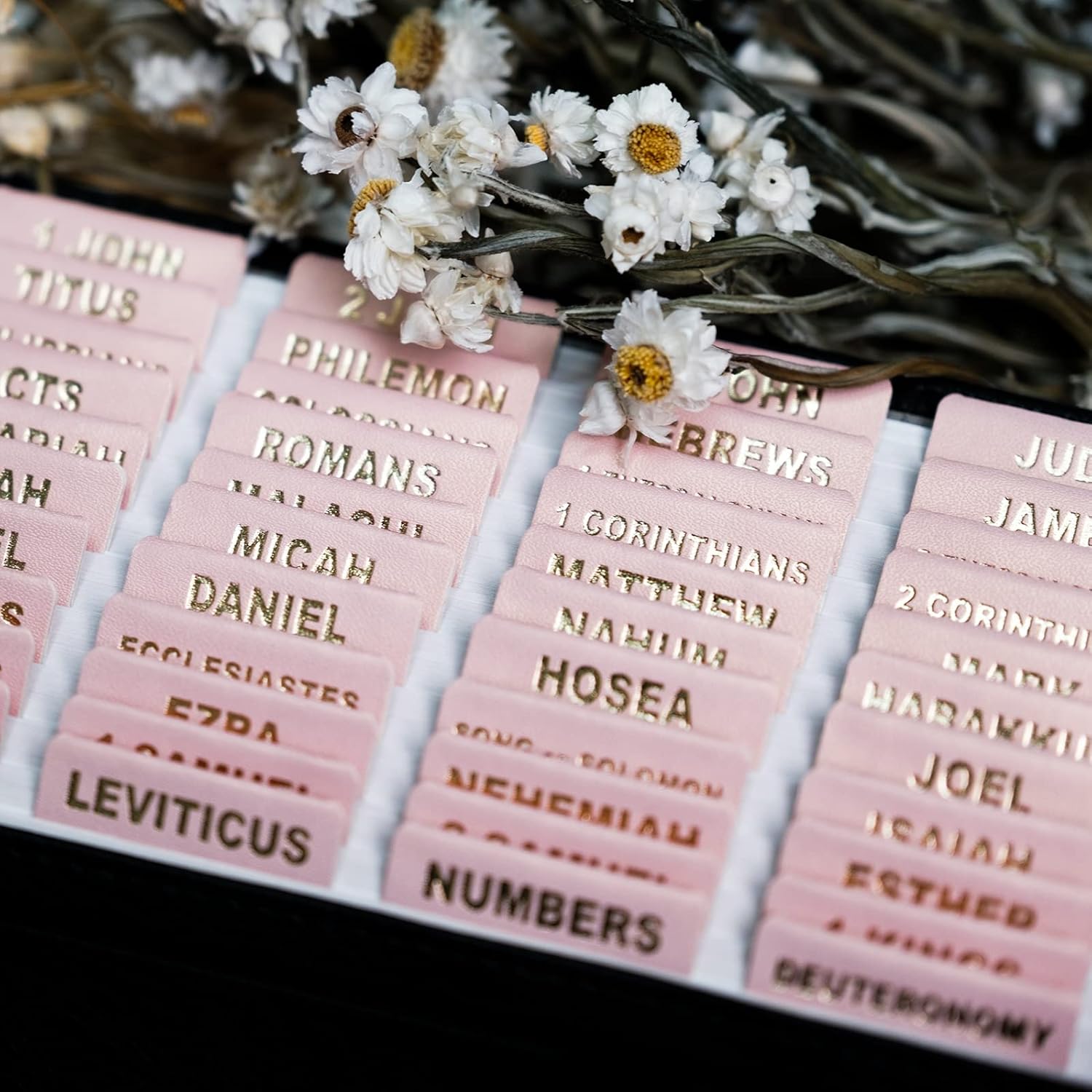 Pestañas de cuero para la Biblia, pestañas de la Biblia para mujeres y hombres, pestañas de la Biblia para Biblia de estudio, 80 pestañas de índice