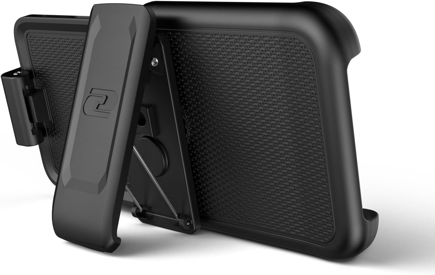 ENCASED Moto G7 Power Belt Case con Kickstand (2019 Slimline) Cubierta ultra fina con clip de funda – Negro