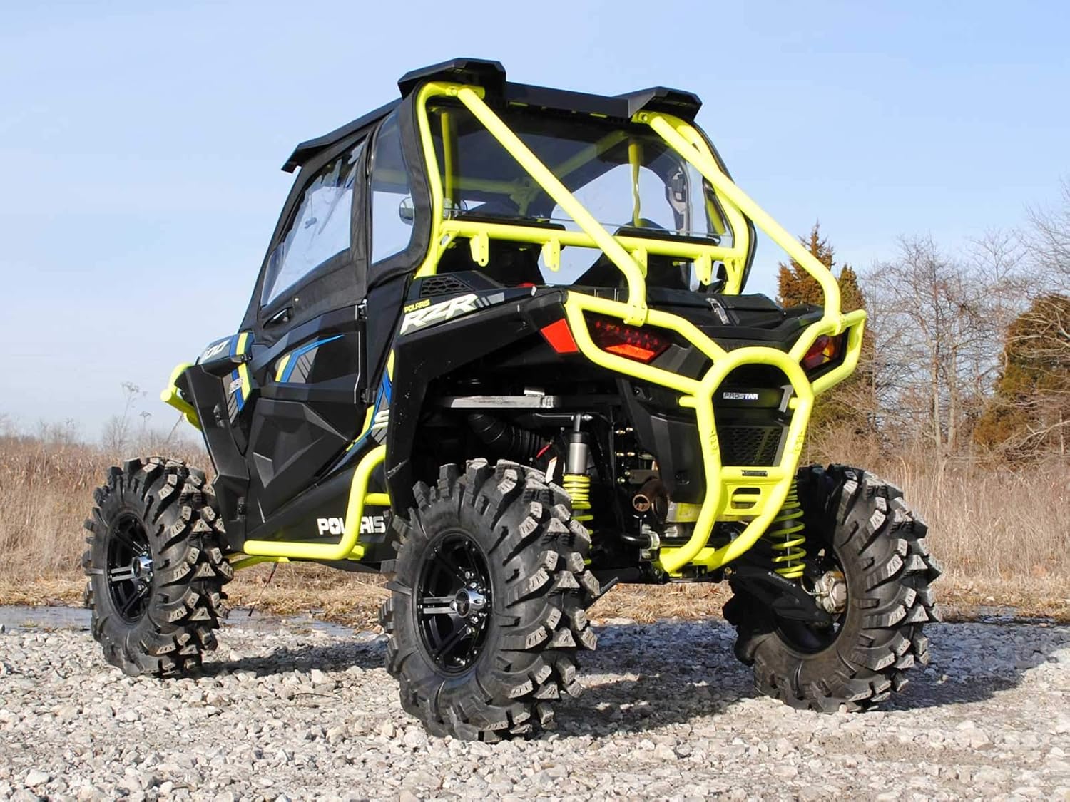 SuperATV Brazos A de desplazamiento trasero de alta holgura para Polaris RZR S 10002019-2020 S4 1000 – Negro