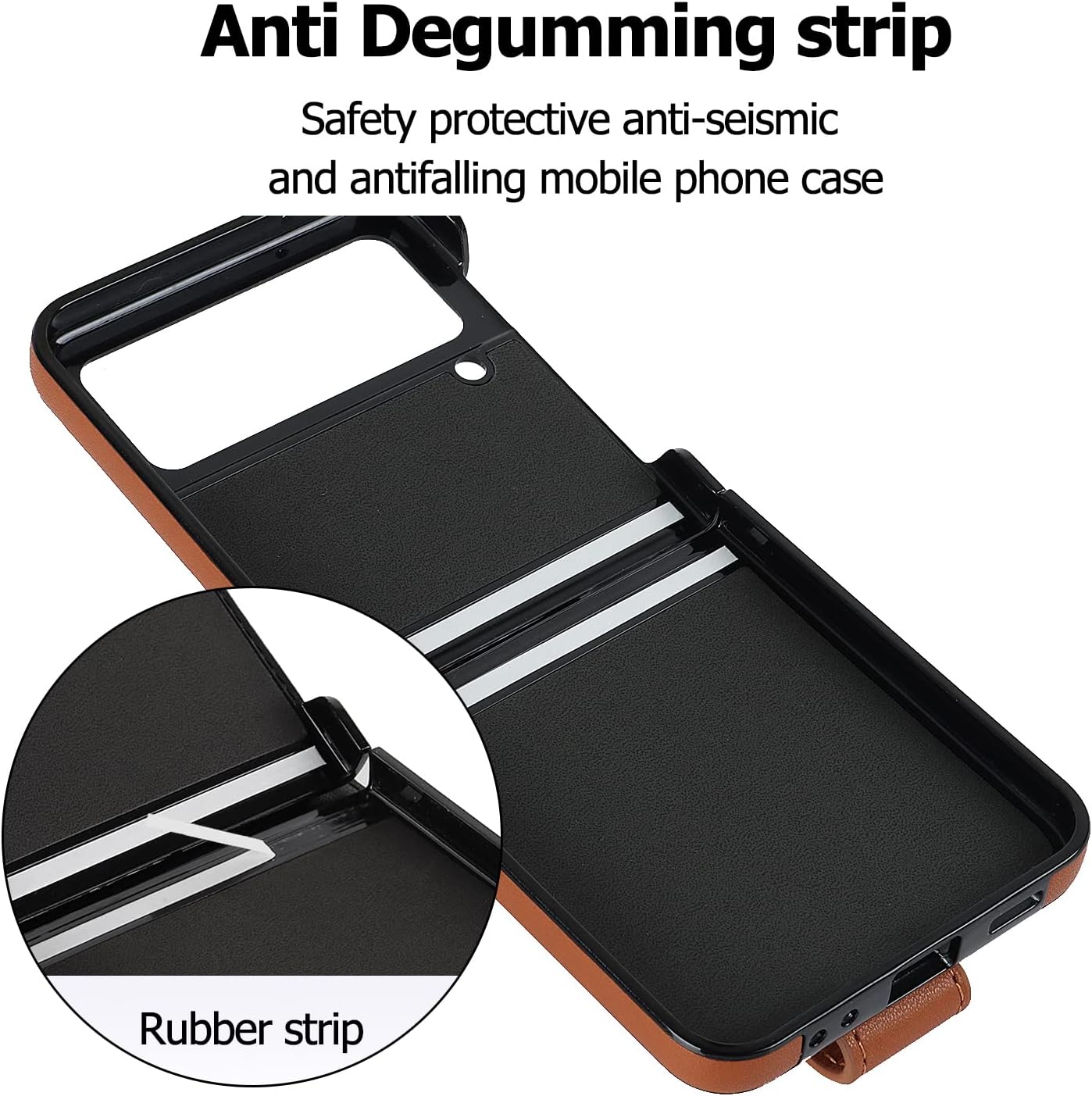 Asuwish Funda de teléfono para Samsung Galaxy Z Flip 4 5G 2022 con correa para la muñeca, delgada, delgada, a prueba de golpes, carcasa dura, de