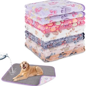 YUEPET Mantas impermeables para perros, paquete de 6 mantas lavables para perros para cama, sofá, protector de forro polar de franela para YUEPET Mantas impermeables para perros, paquete de 6 mantas lavables para perros para cama, sofá, protector de forro polar de franela para