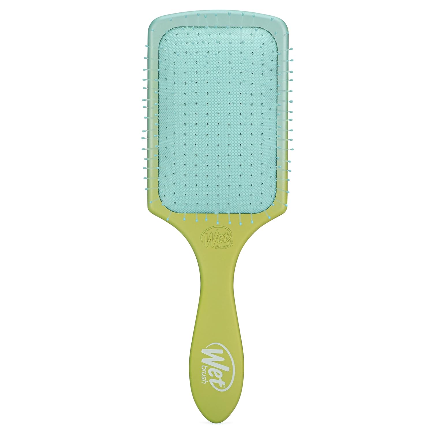 Wet Brush Cepillo desenredante para el cabello, verdeazul (Feel Good Ombre), cerdas IntelliFlex ultrasuaves con AquaVent – Ideal para tratamientos