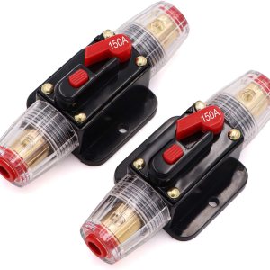 Disyuntor de 2 piezas de 50A 50A con portafusibles de reinicio manual para el audio de automóviles, embarcaciones marinas. Inversor de interruptor Disyuntor de 2 piezas de 50A 50A con portafusibles de reinicio manual para el audio de automóviles, embarcaciones marinas. Inversor de interruptor