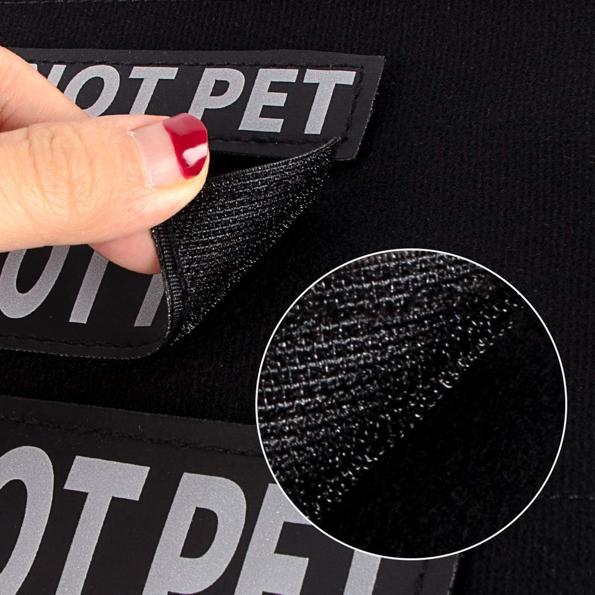 IronSeals Paquete de 4 parches reflectantes extraíbles para arnés de chaleco para perro, perro de servicioapoyo emocional
