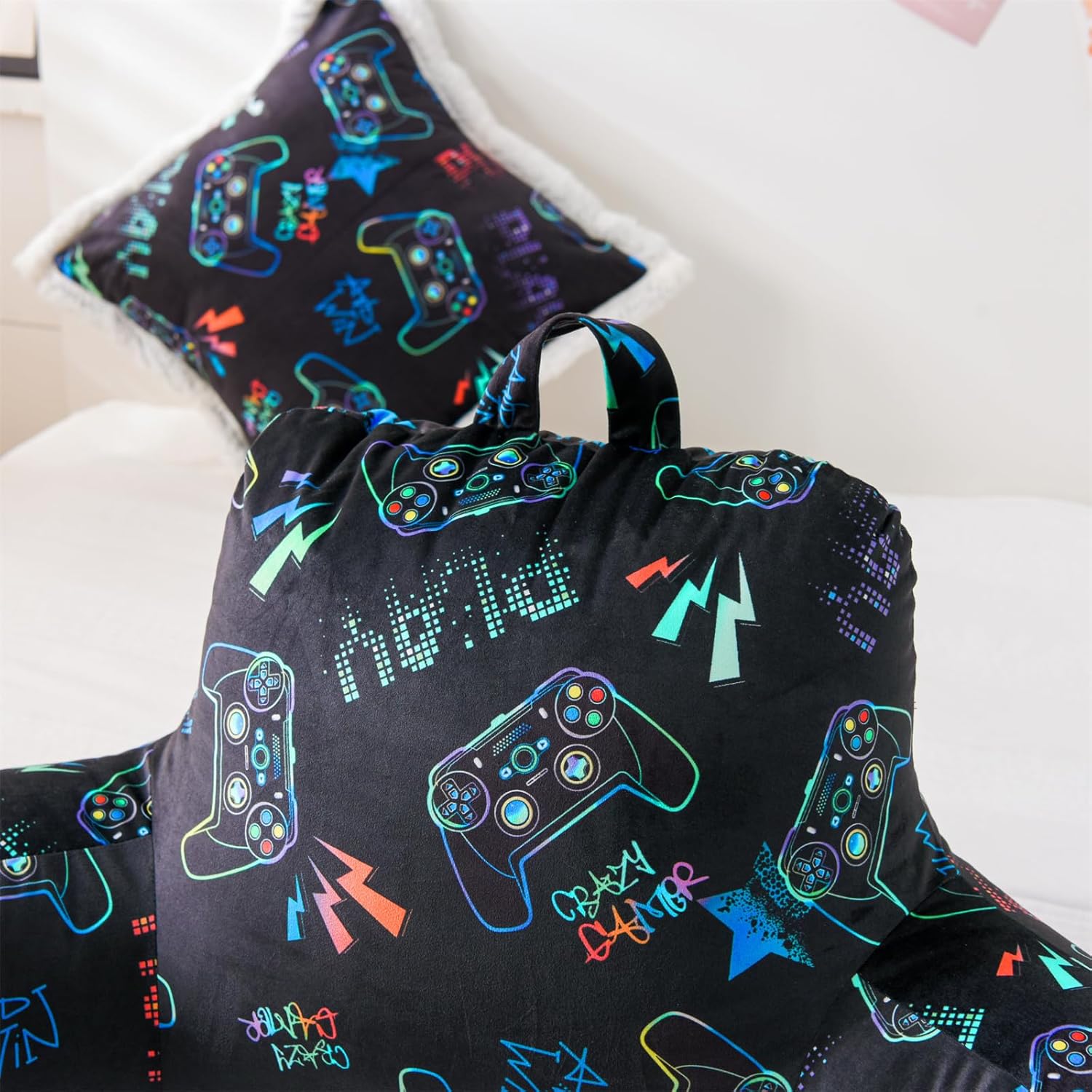 A Nice Night Almohada de descanso para la espalda de los niños para leer y ver la televisión, almohada de descanso para descansar con cómodo apoyo