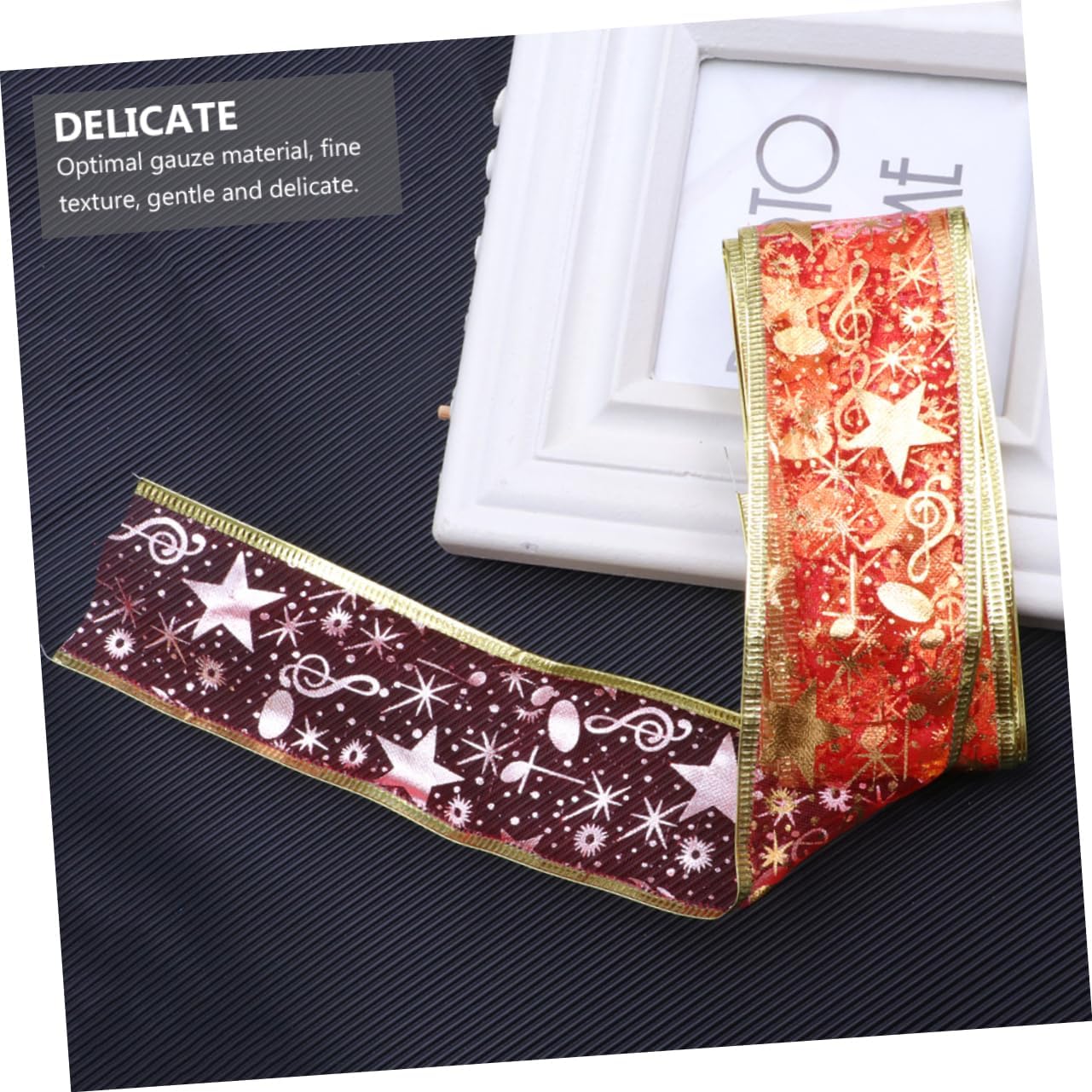 BESTOYARD 12 rollos de 2 lazos de regalo de Navidad, lazo de regalo de Navidad, cinta de grogrén de Navidad, bolsa de regalo, camino de mesa de