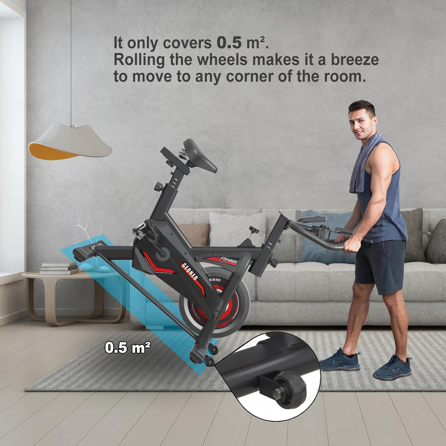 Bicicleta de ejerciciobicicleta estática de resistencia magnética para el hogar, bicicleta estática para interiores, bicicleta cardiovascular con