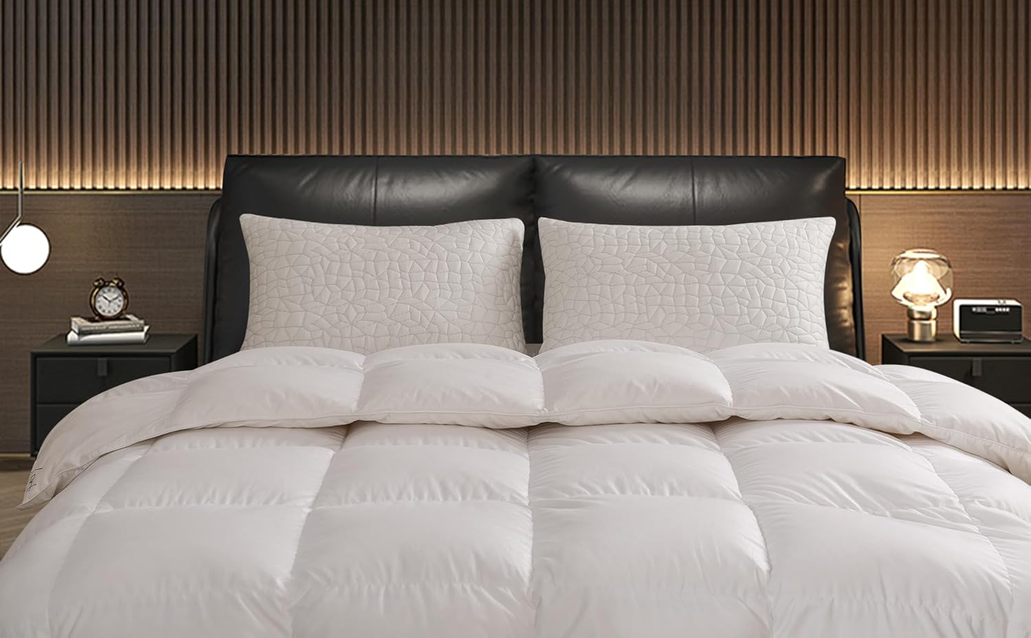Almohada de espuma viscoelástica triturada, tamaño Queen (1 unidad), almohada de cama ajustable para personas que duermen boca abajo, cómoda