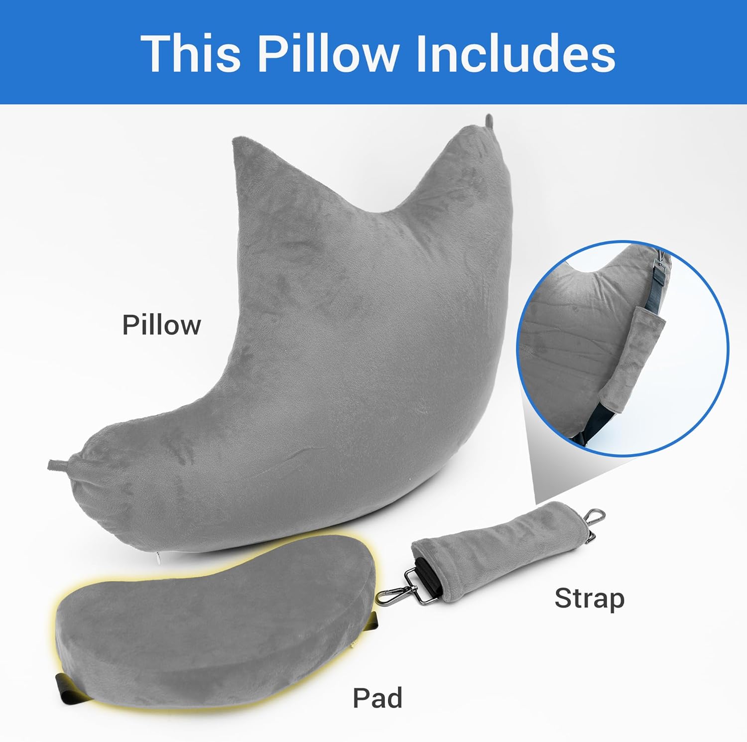 Zomaple Almohada de cirugía de hombro para aliviar el dolor de hombro Almohada de puño giratorio súper suave para comodidad posoperatoria, apoyo y
