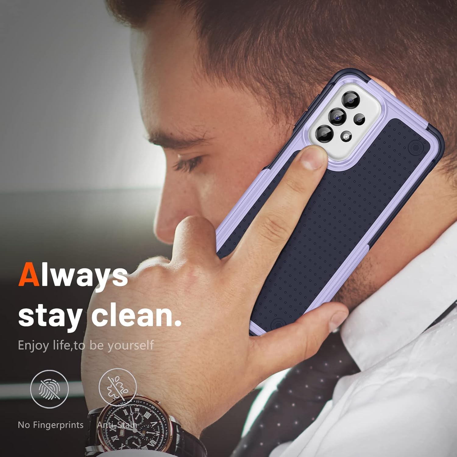 Jeylly Funda para Samsung Galaxy A23, Galaxy A13 4G5GA23 5GA04A04s Funda de absorción de golpes híbrida TPU antiarañazos resistente cubierta de
