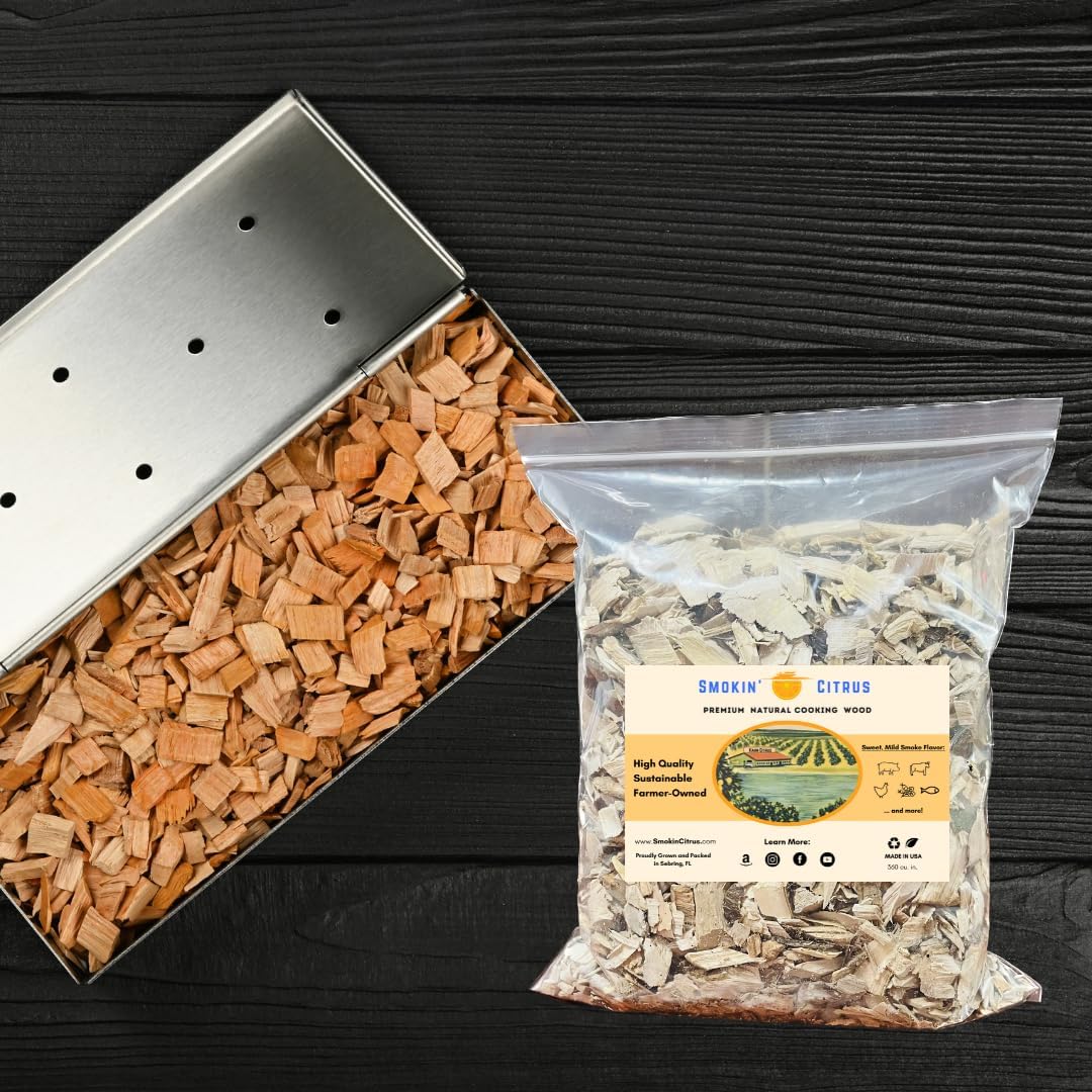 Smokin Citrus – Chips de madera cítrica natural de primera calidad para ahumador, parrilla, cóctel, virutas para ahumar, barbacoa sostenible,