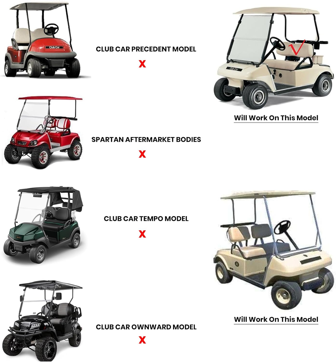 Huskey Parts Company Cesta delantera de arcillautilidadcarga compatible con EZGO TXTRXVClub CarYamaha carrito de golf con soportes