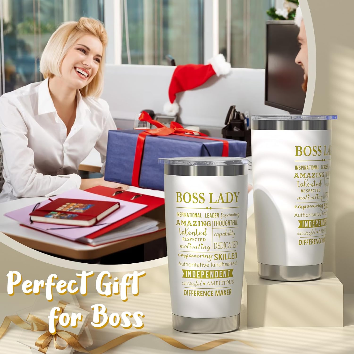 Regalos de jefa para mujer, regalos del día de la jefa para mujeres, regalos para mujer jefa, ideas de regalo de cumpleaños de Navidad para jefa,