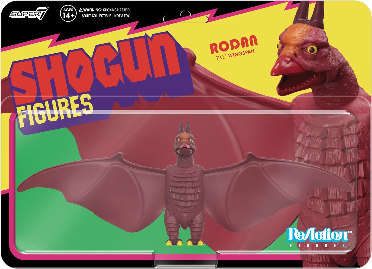 Super7 Shogun Toho Rodan – Figura de acción Toho de 3.75 pulgadas, coleccionables de películas clásicas y juguetes retro