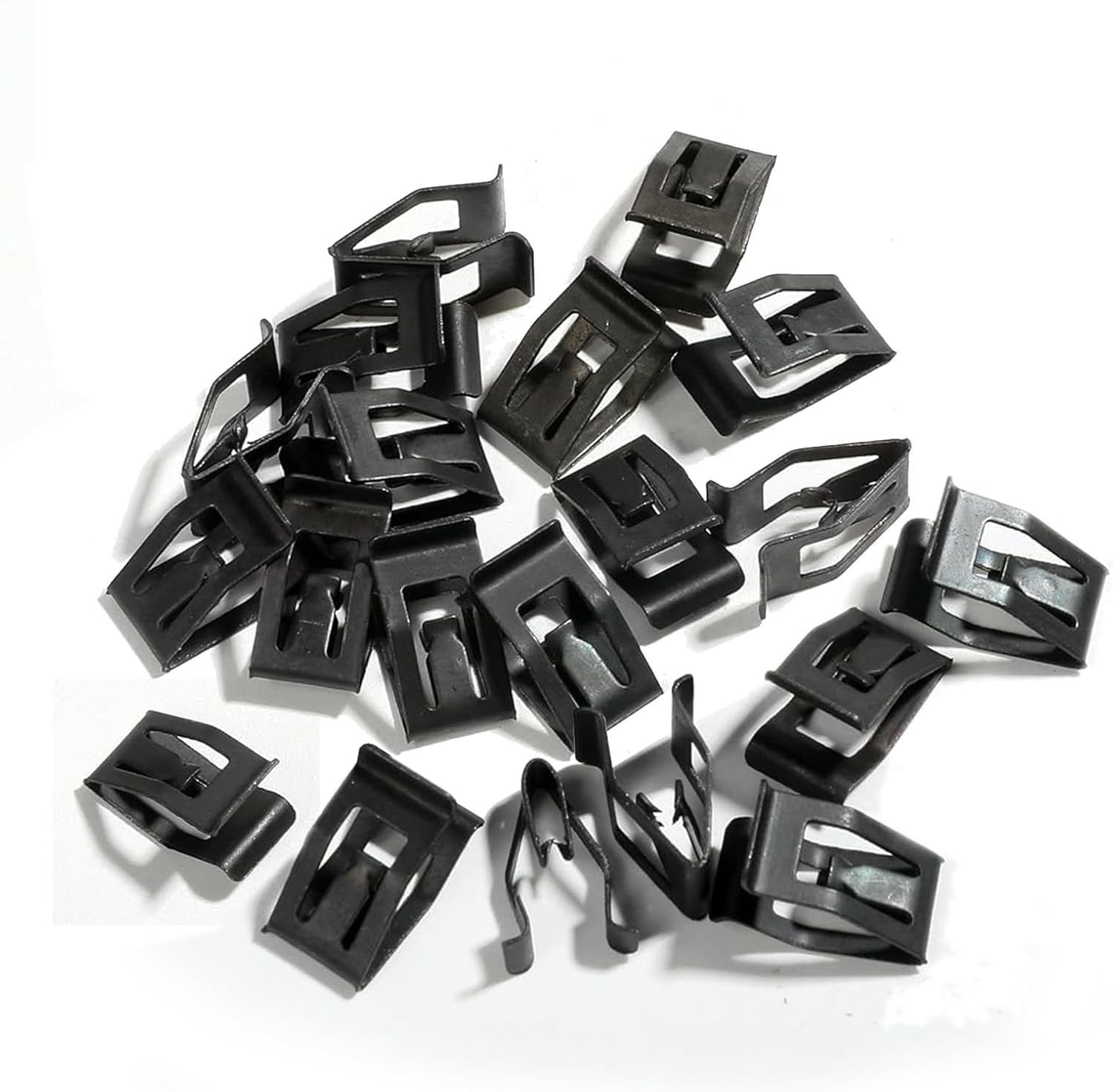 20 clips de metal en forma de V para panel de instrumentos de automóvil, piezas estampadas en forma de U, reemplazo de fijación, panel de