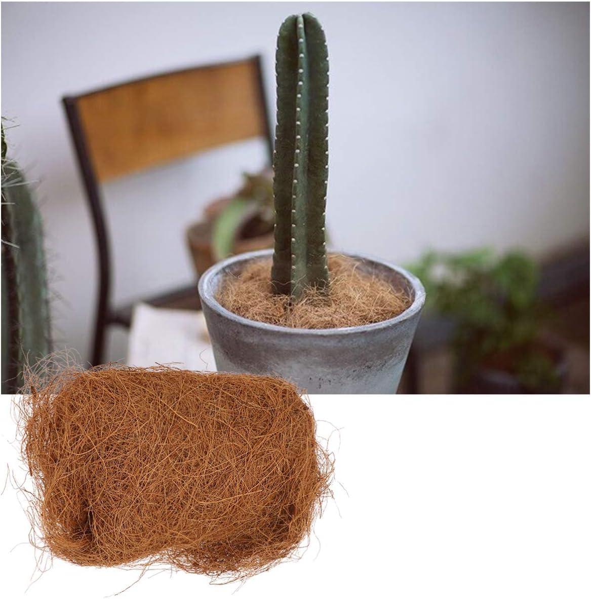 Cabilock Natural Coco Liners – Tapete de fibra de coco y coco, cesta de coco para bricolaje, cesta de flores, verduras, red para pájaros, 5.9 in,