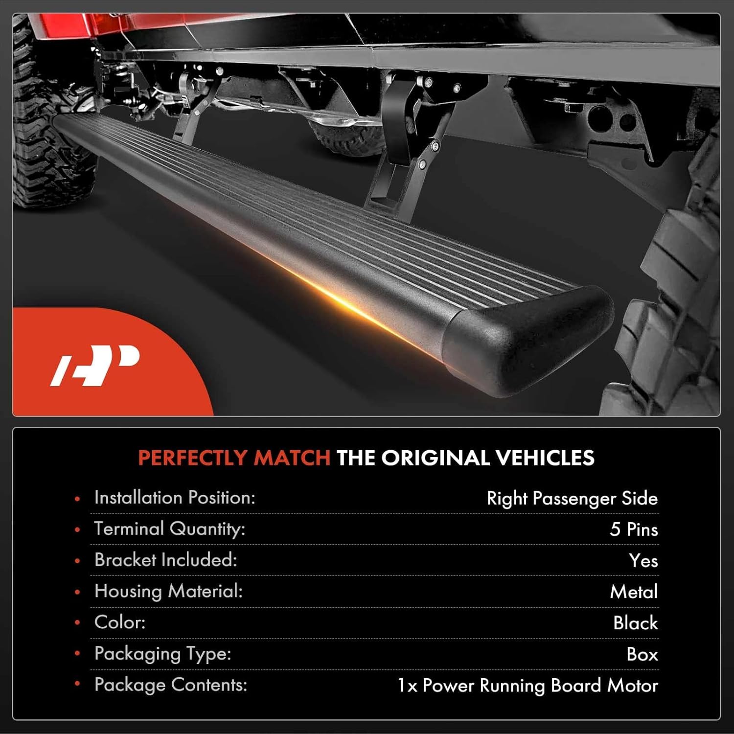 A-Premium Conjunto de motor de estribo eléctrico con soporte compatible con Ford Expedition y Lincoln Navigator 2007-2017, solo distancia entre ejes
