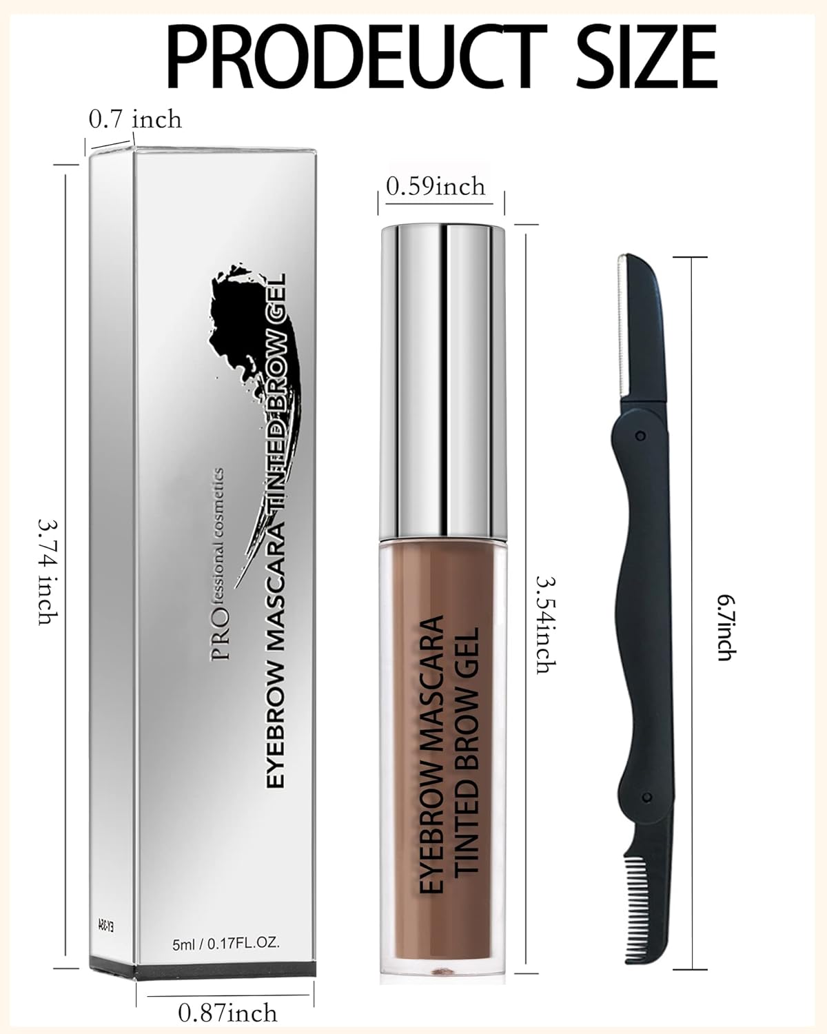 Gel de cejas teñido impermeable, maquillaje líquido de larga duración, a prueba de manchas, máscara de cejas teñida, pegamento para cejas tintado,