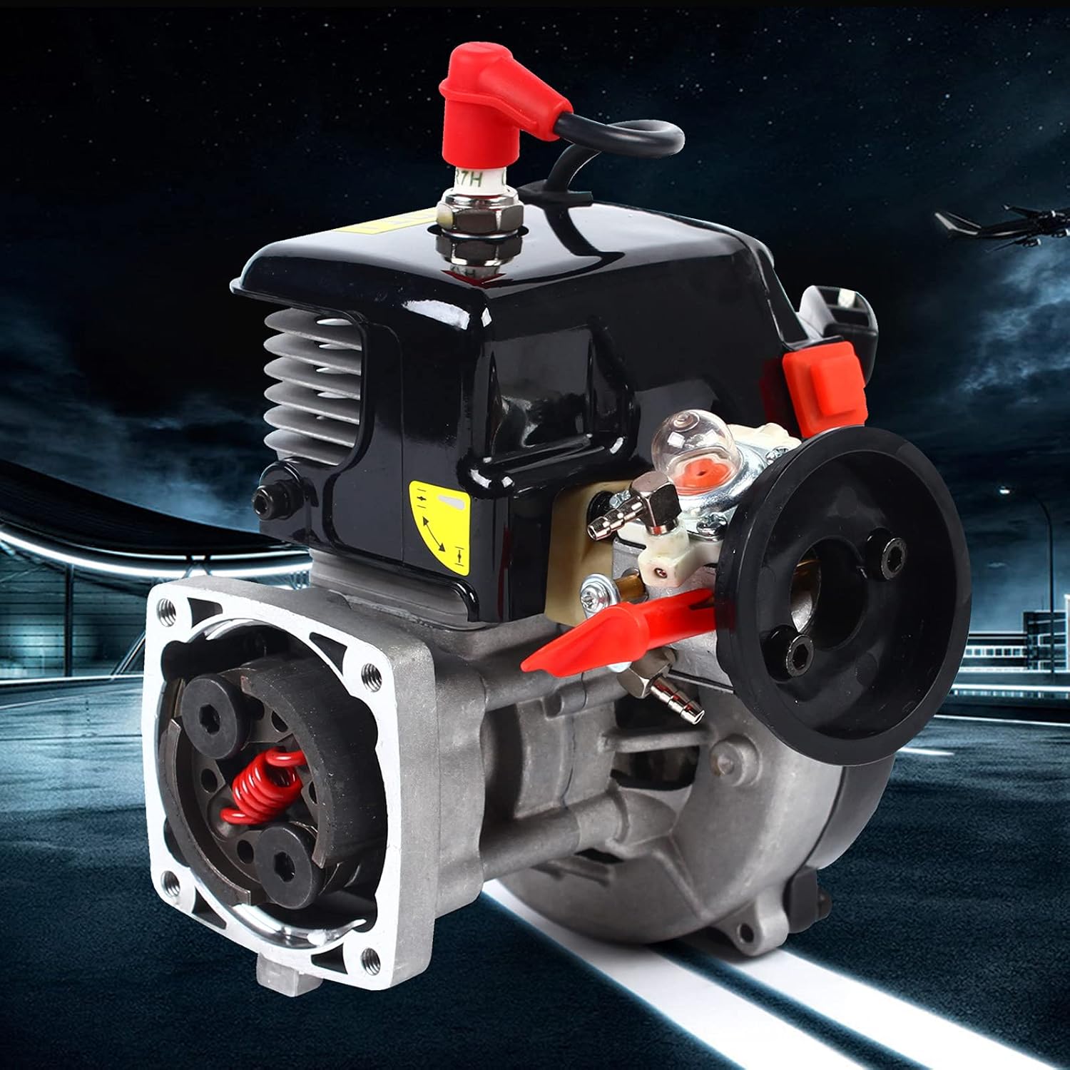 TdiriNar Motor de gasolina Rovan de 4 pernos, 30.5CC 2 tiempos profesional pequeño Rovan motor motor de motor portátil, potente refrigerado por