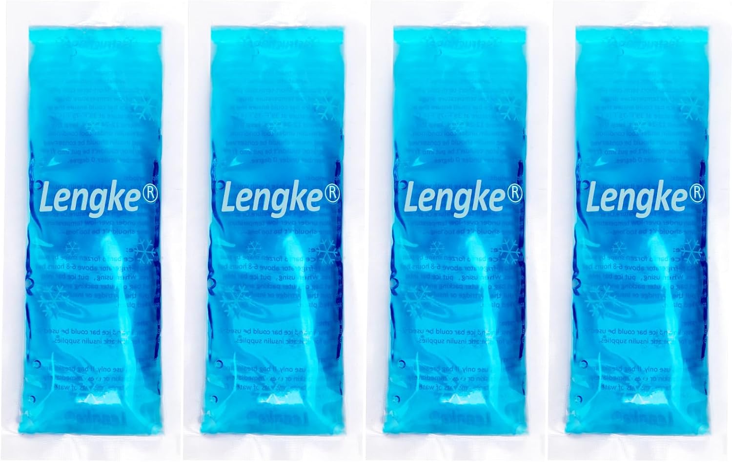 Leng Ke Paquete de 4 paquetes de hielo para estuche de viaje de insulina, bolsa de hielo reutilizable aprobada por la TSA para la mayoría de los