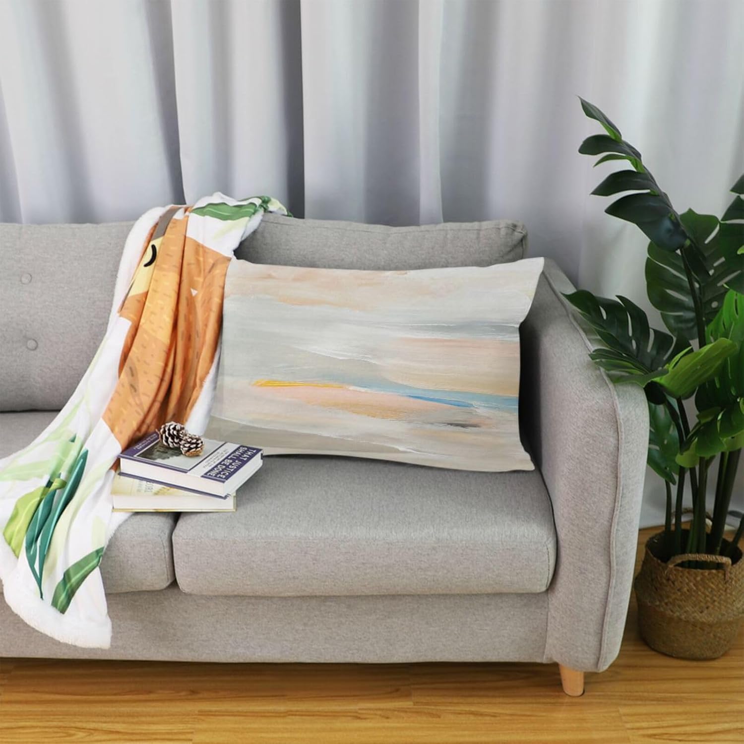 Arte abstracto pintura mini almohada fundas con cremallera 100 algodón cuerpo almohada caso