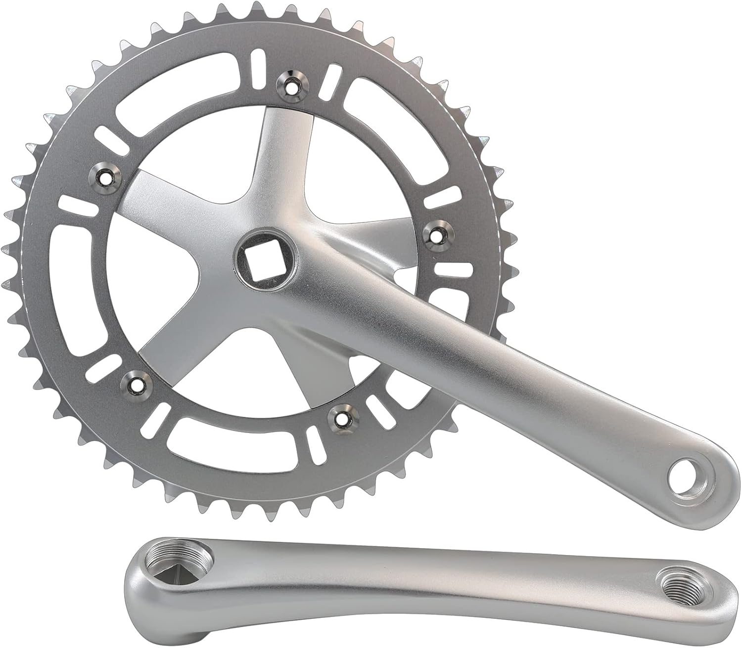 Urban Folding Bicycle Crank Set Single Tooth Disc 46T 130BCD 170mm Crankset is Suitable for Most Single Speed Bicycles