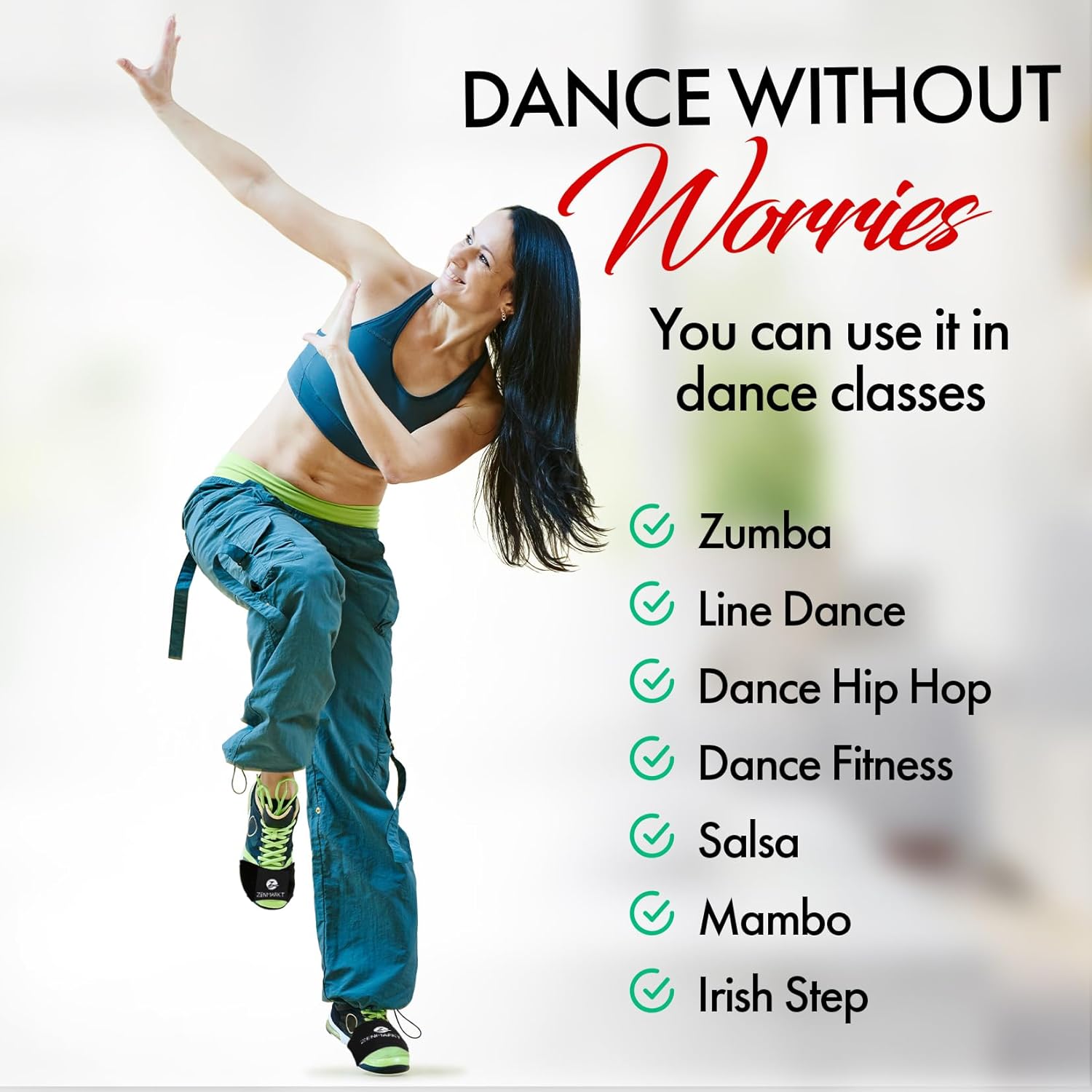 Zenmarkt Calcetines de baile sobre bailarines  Mejora los pivotes y giros  Protege tus tobillos y rodillas mientras bailas con estilo en suelos de